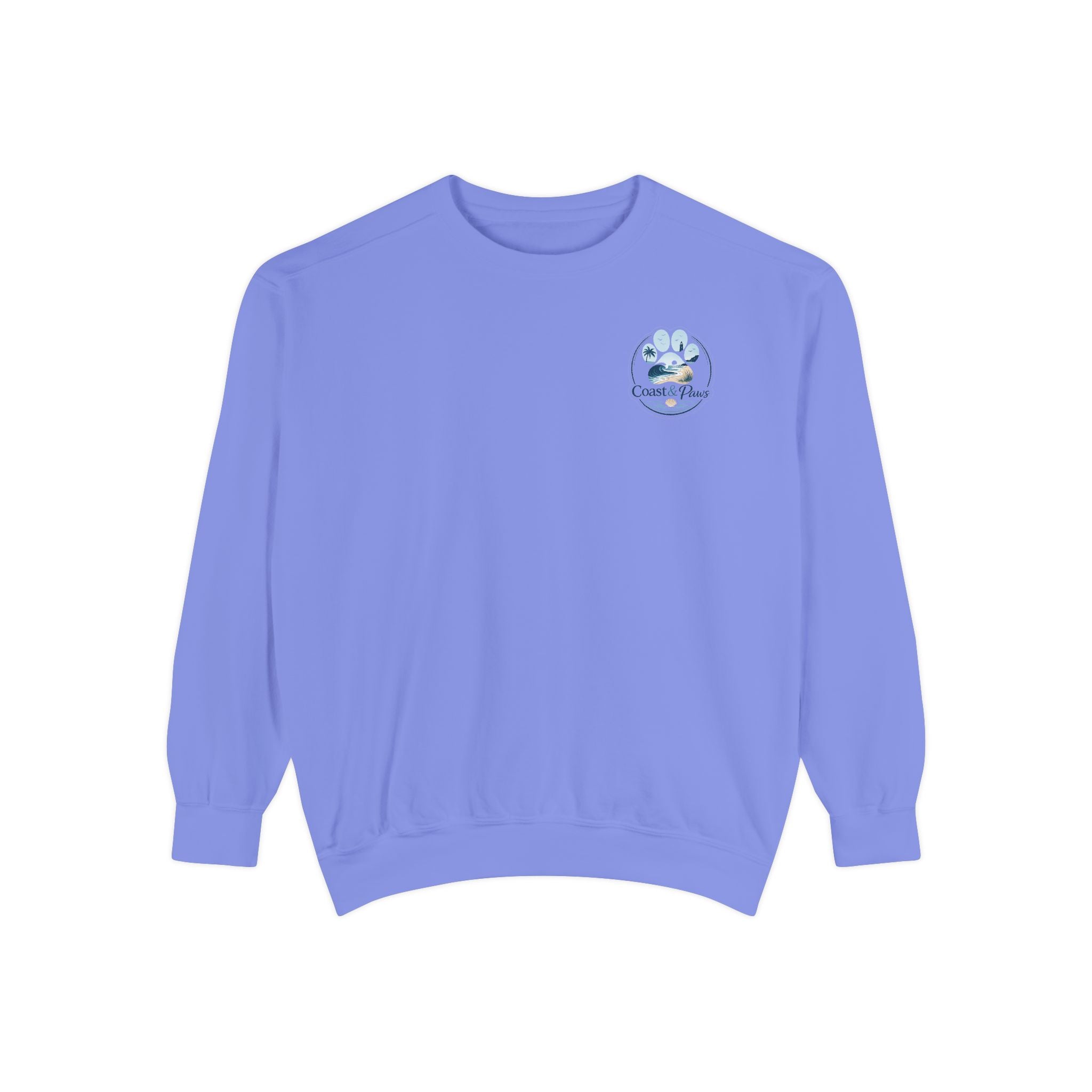 Paws in the Sand Sweatshirt | Anchor Paw Print Nautical Beach Design