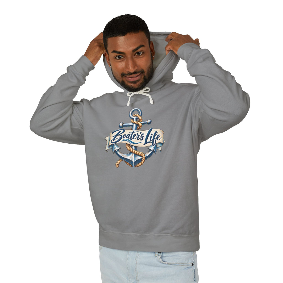 Boater's Life Anchor Unisex Hoodie — Nautical Boat Lover Lightweight Sweatshirt