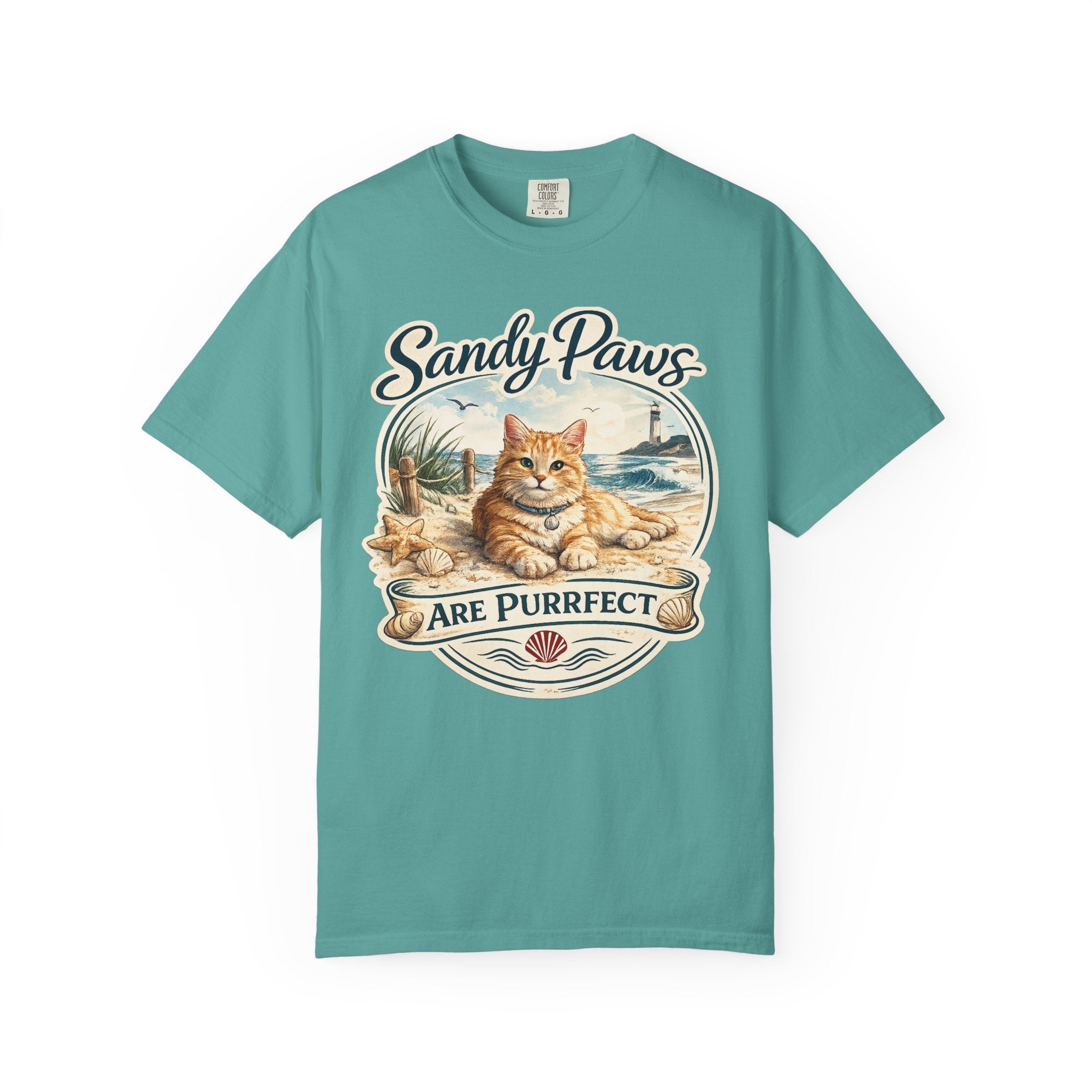 Sandy Paws Are Purrfect Beach Cat T-Shirt