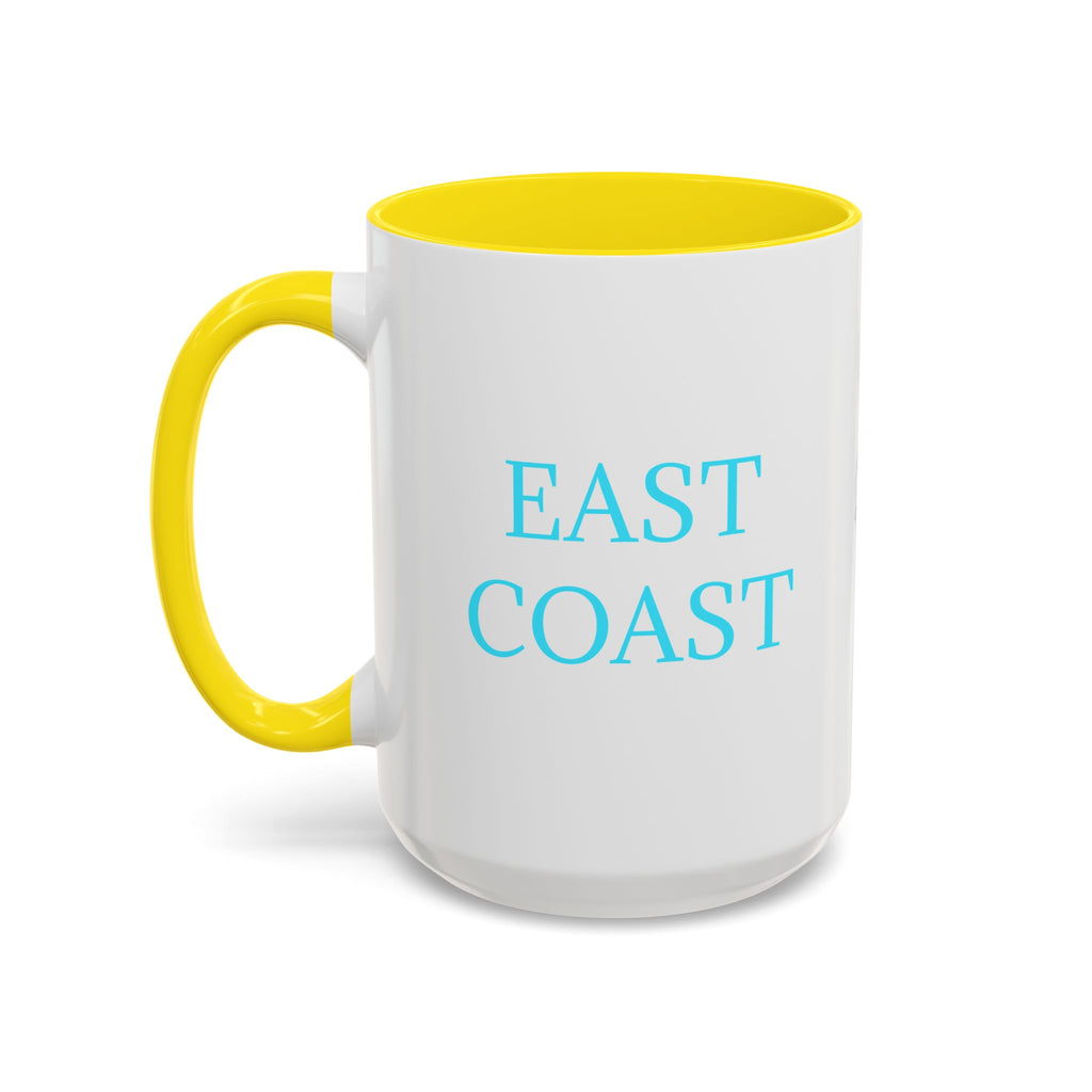 EAST Coast Coffee Mug — Coastal Blue Accent Ceramic Mug (11/15oz)