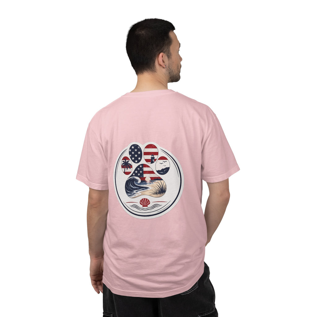 Coast & Paws Signature (Red, White & Blue) Unisex Garment-Dyed T-shirt
