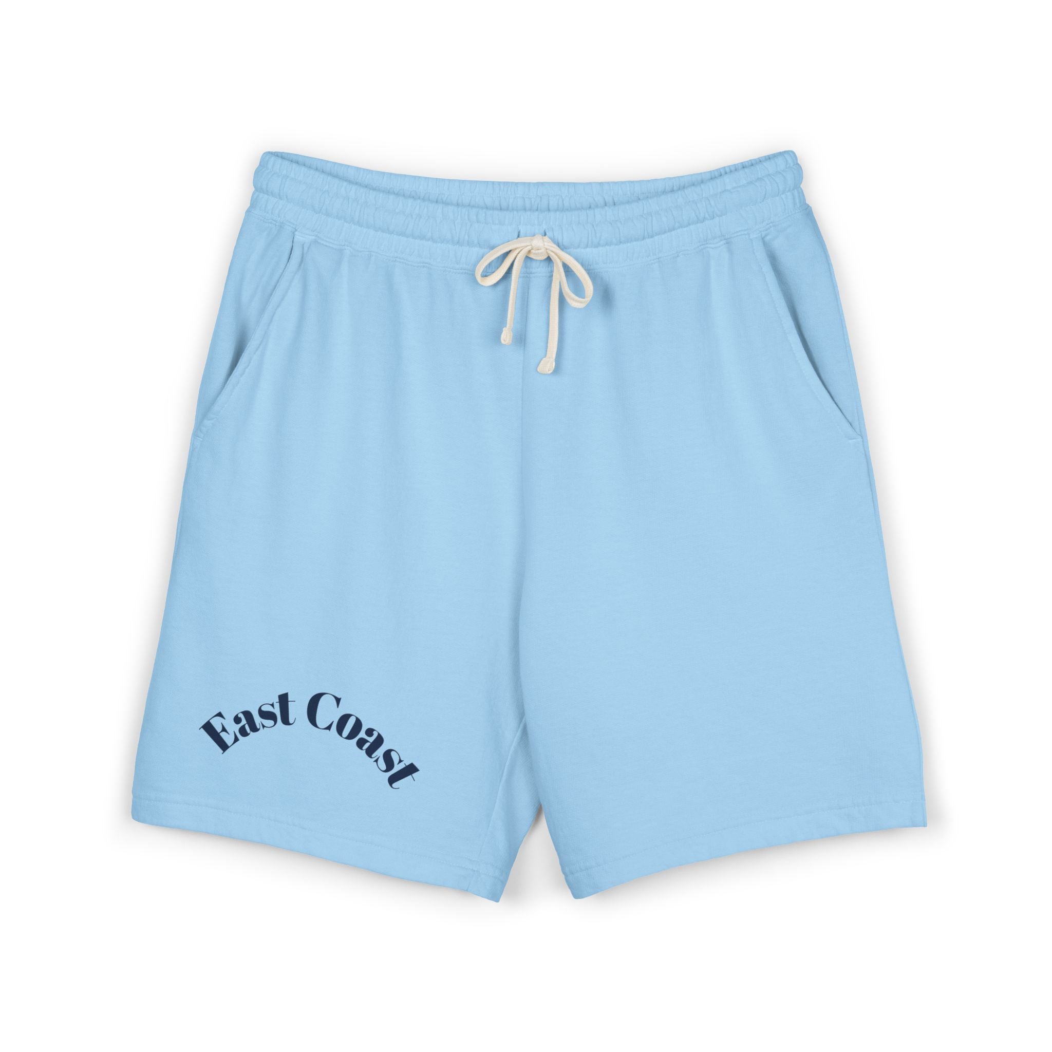 East Coast Graphic Sweat Shorts — Lightweight Garment-Dyed Fleece