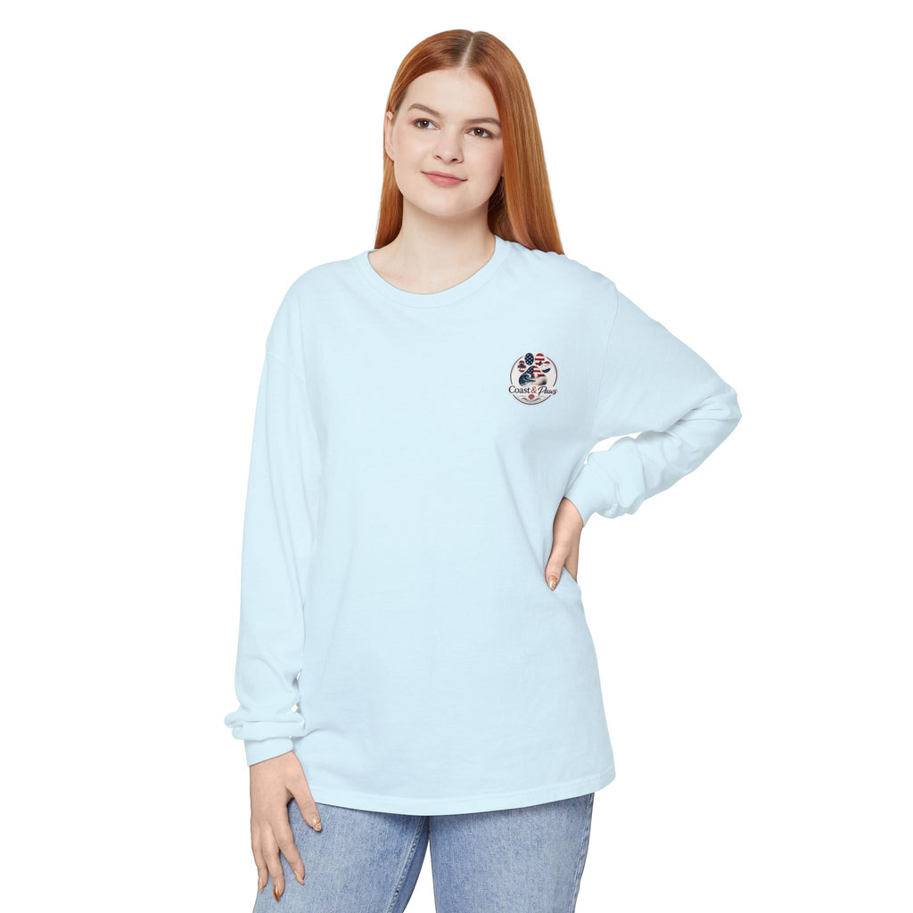 Patriotic Coast & Paws Signature Long Sleeve T‑Shirt
