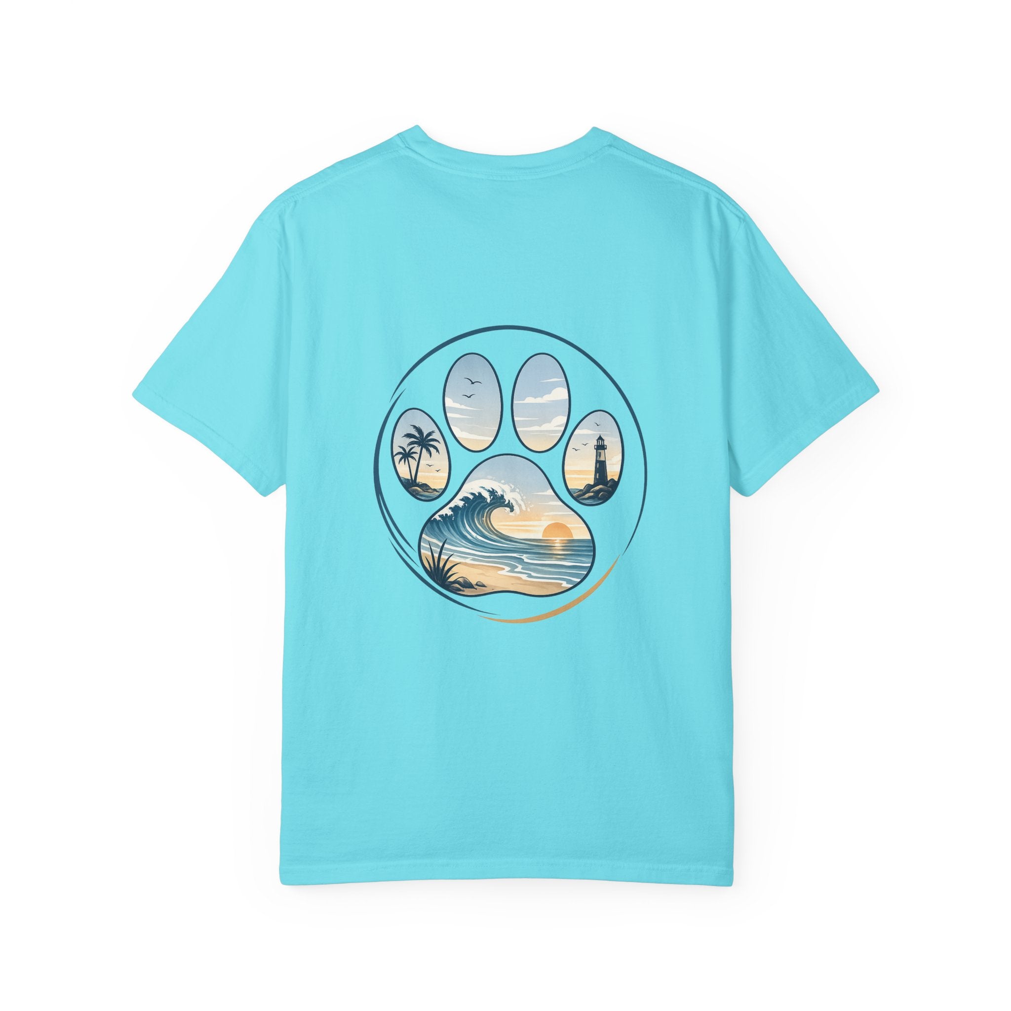 Coast & Paws Signature (Coastal Blue) Unisex Garment-Dyed T-shirt