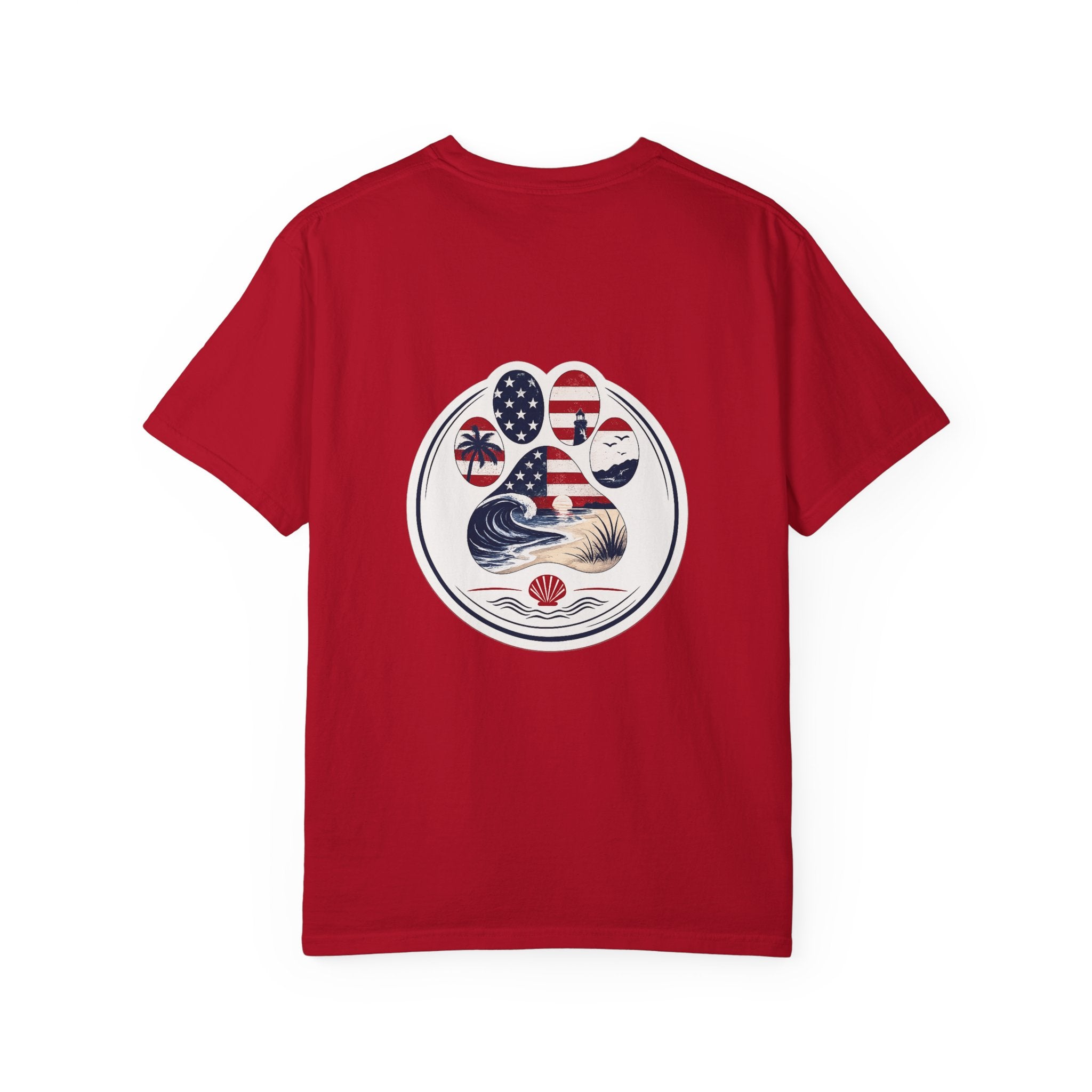 Coast & Paws Signature (Red, White & Blue) Unisex Garment-Dyed T-shirt