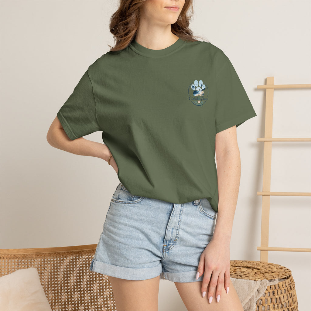 Coast & Paws Signature (Coastal Blue) Unisex Garment-Dyed T-shirt