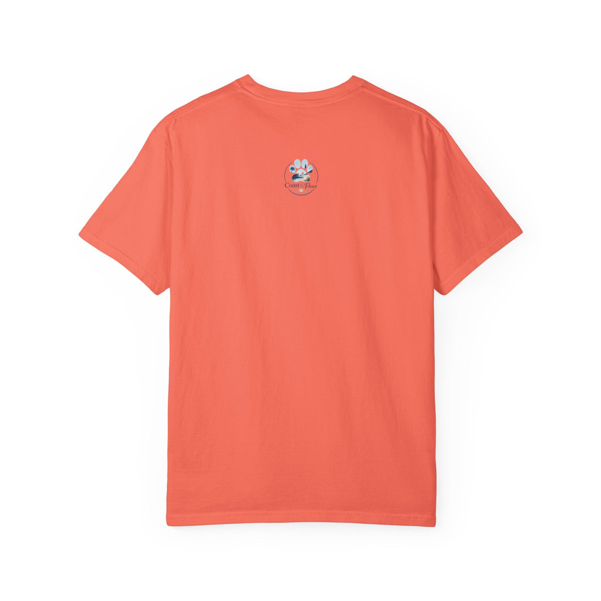 Ocean Paw Surf T-Shirt — Beach Sunset Paw Print Tee