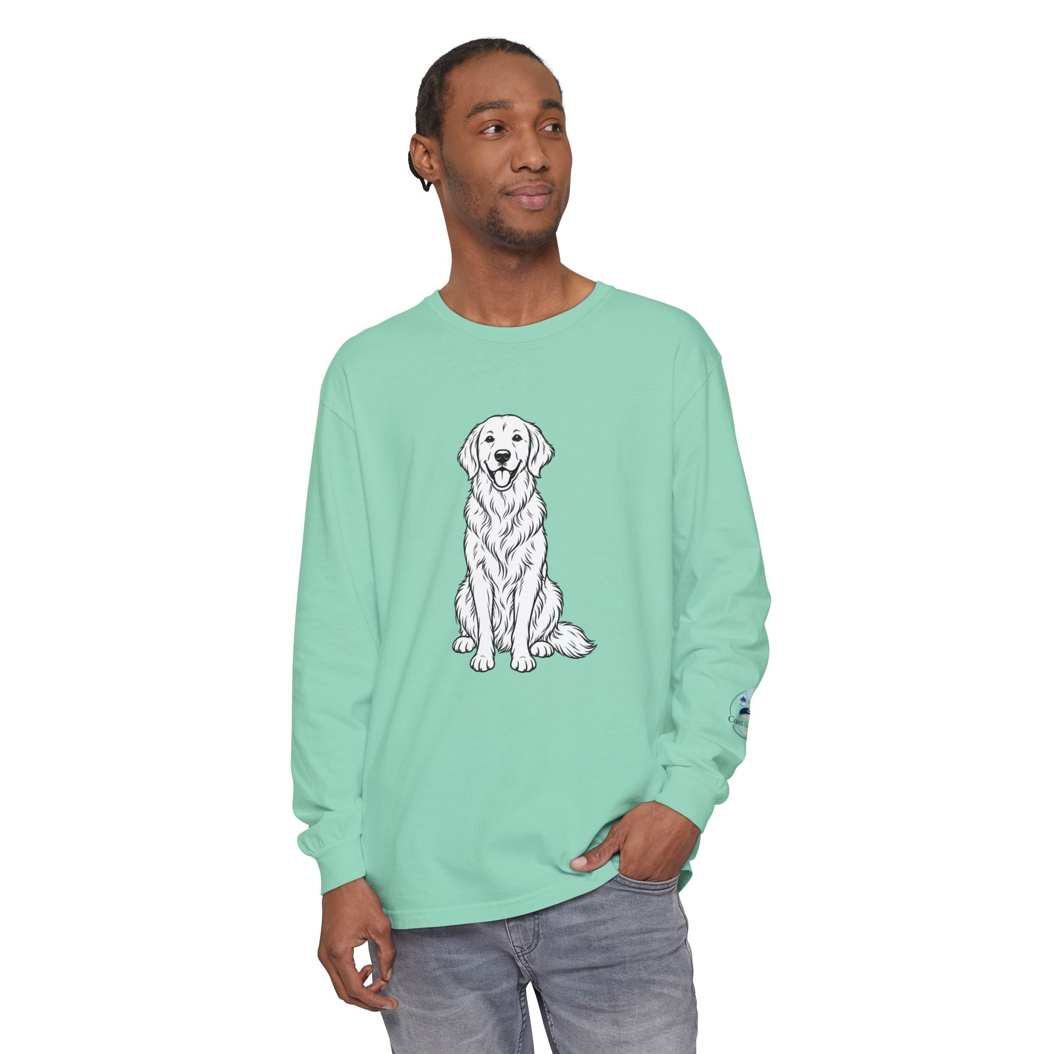 Golden Retriever Front & Back Unisex Long Sleeve Tee