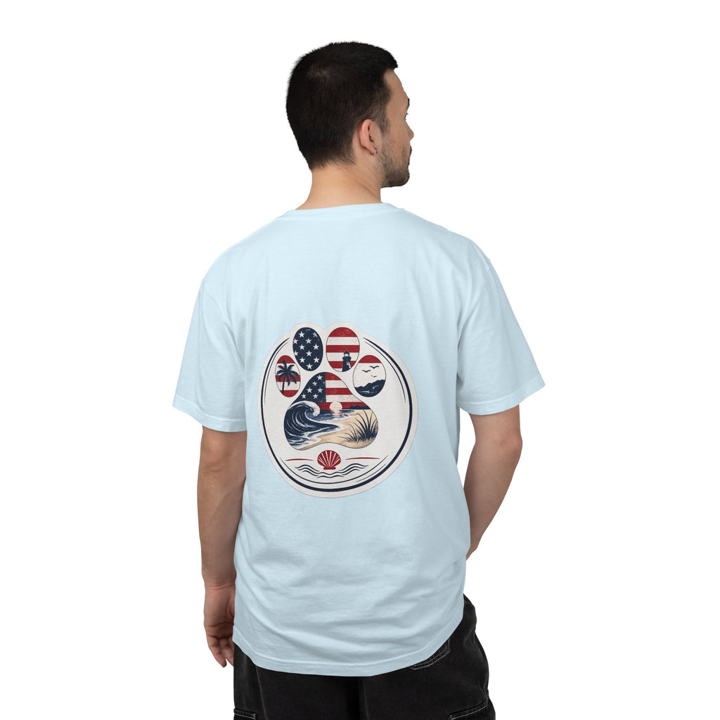Coast & Paws Signature (Red, White & Blue) Unisex Garment-Dyed T-shirt