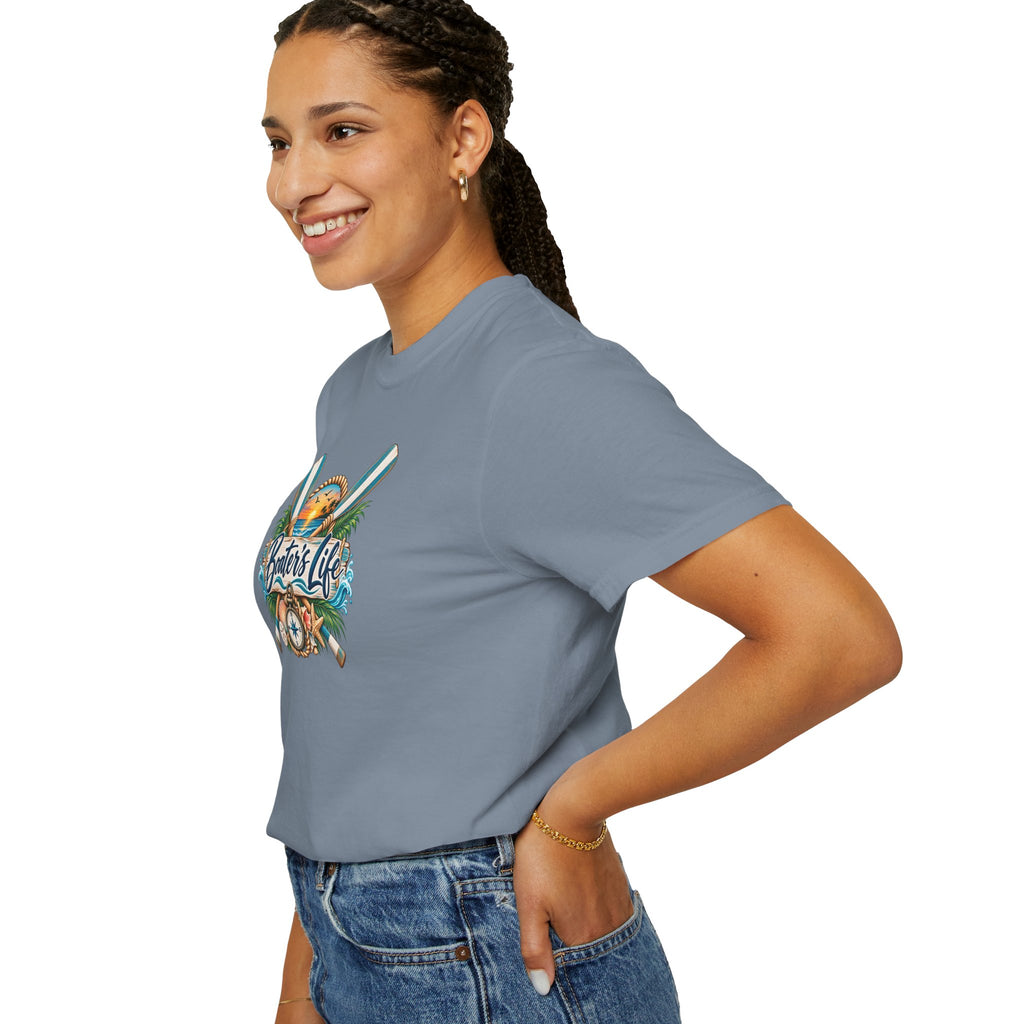Boater's Life T-Shirt — Nautical Oars & Compass Beach Tee