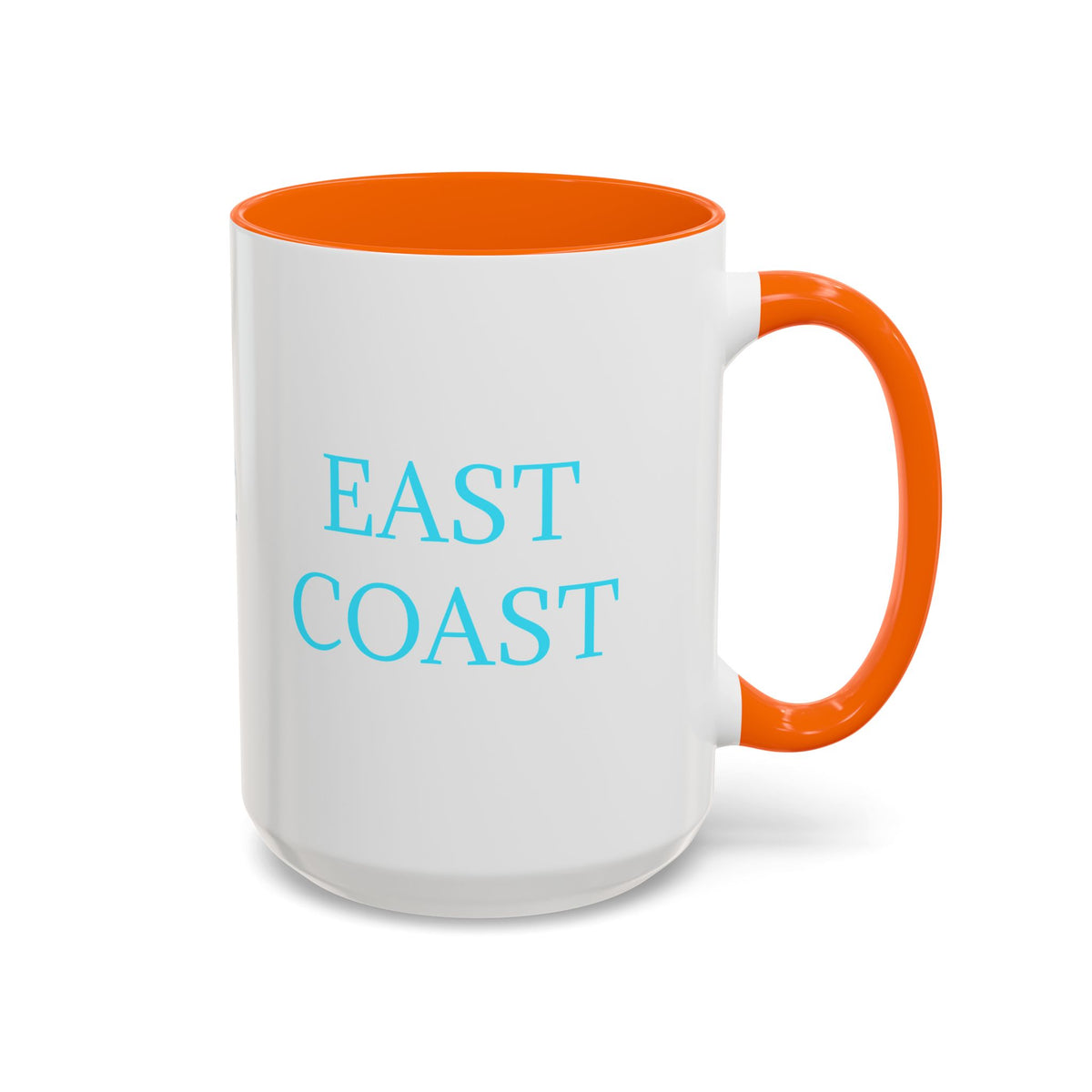 EAST Coast Coffee Mug — Coastal Blue Accent Ceramic Mug (11/15oz)