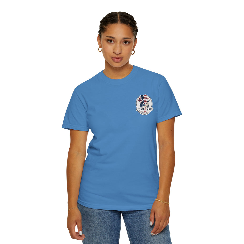 Coast & Paws Signature (Red, White & Blue) Unisex Garment-Dyed T-shirt