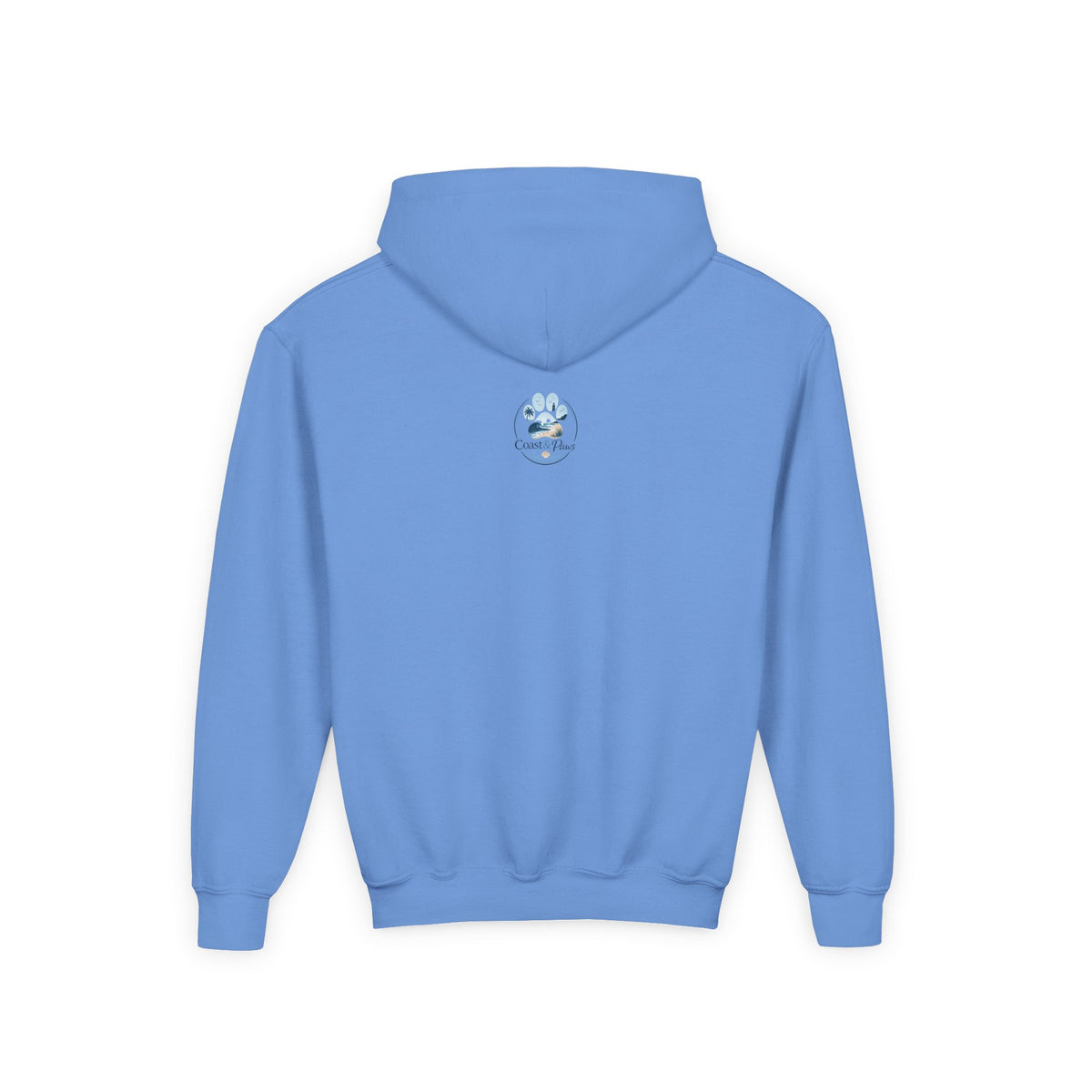Youth Hoodie — "Sea Side Nap" Cat Beach Graphic Sweatshirt