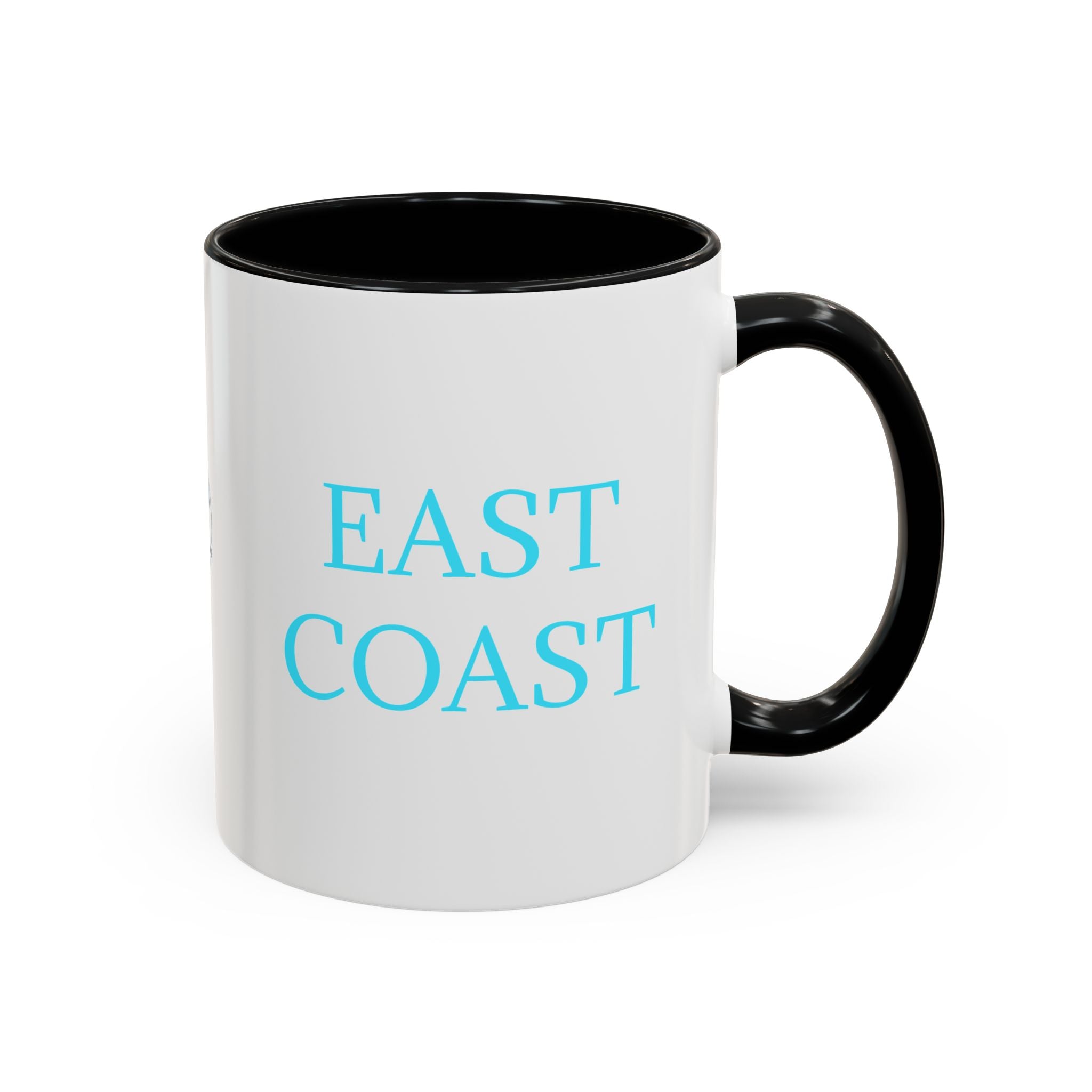 EAST Coast Coffee Mug — Coastal Blue Accent Ceramic Mug (11/15oz)