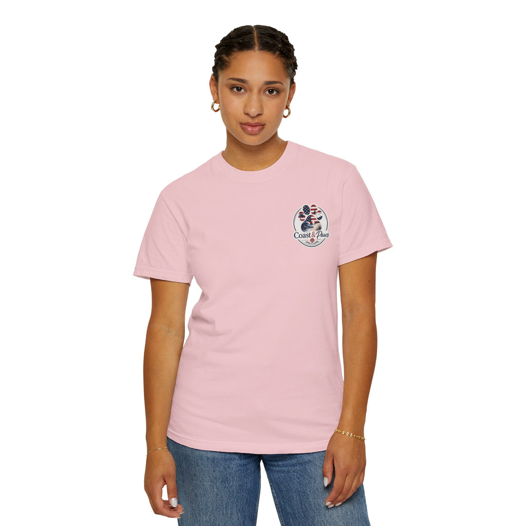 Coast & Paws Signature (Red, White & Blue) Unisex Garment-Dyed T-shirt