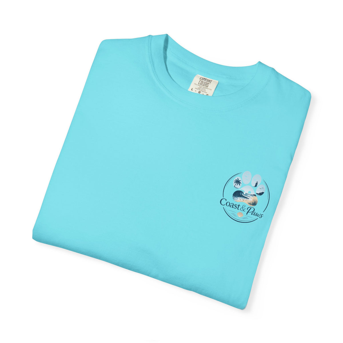 Coast & Paws Signature (Coastal Blue) Unisex Garment-Dyed T-shirt