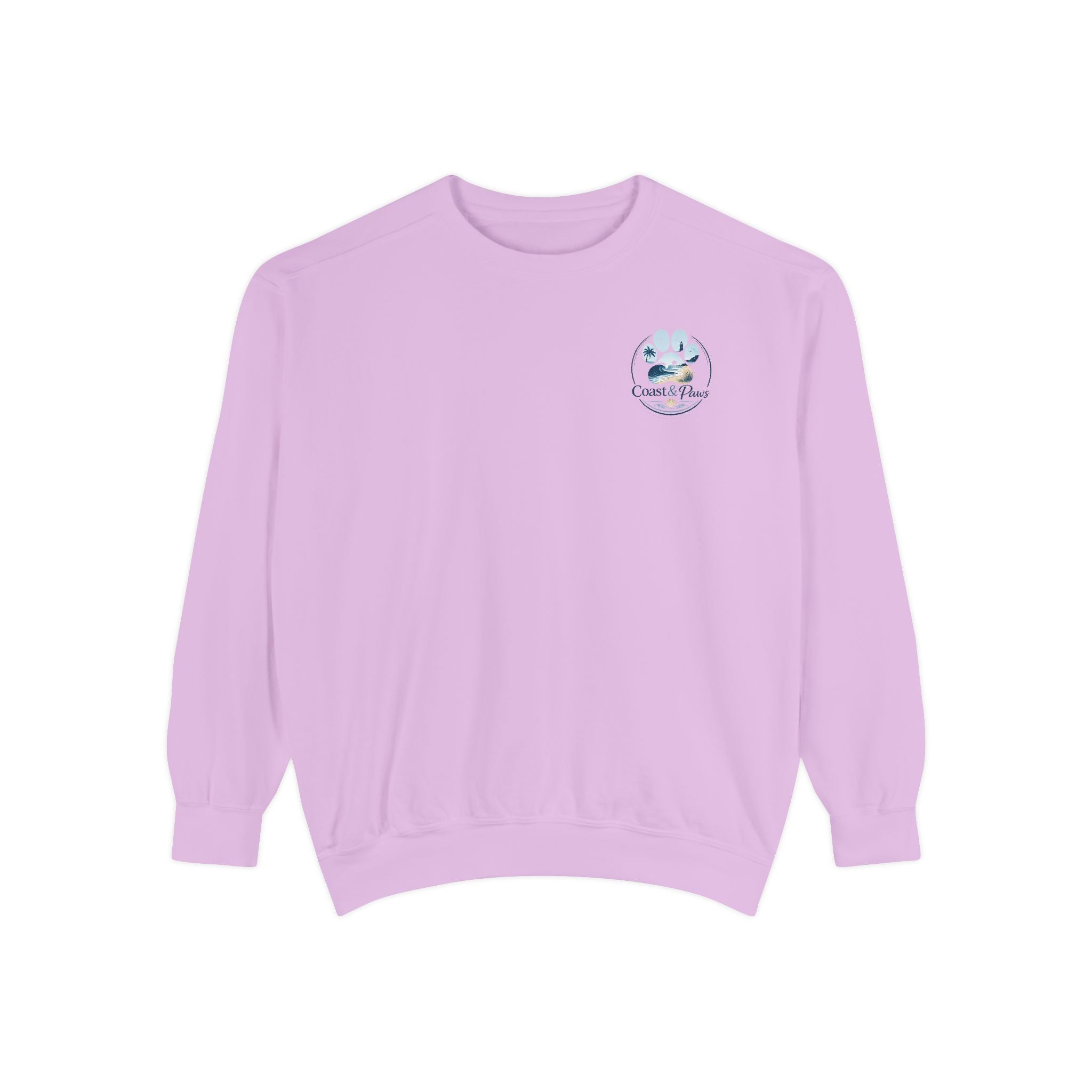 Paws in the Sand Sweatshirt | Anchor Paw Print Nautical Beach Design