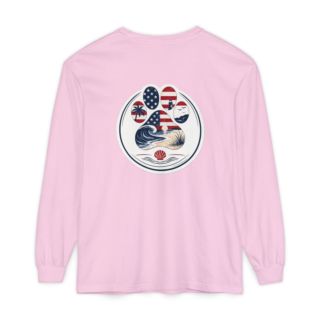 Patriotic Coast & Paws Signature Long Sleeve T‑Shirt