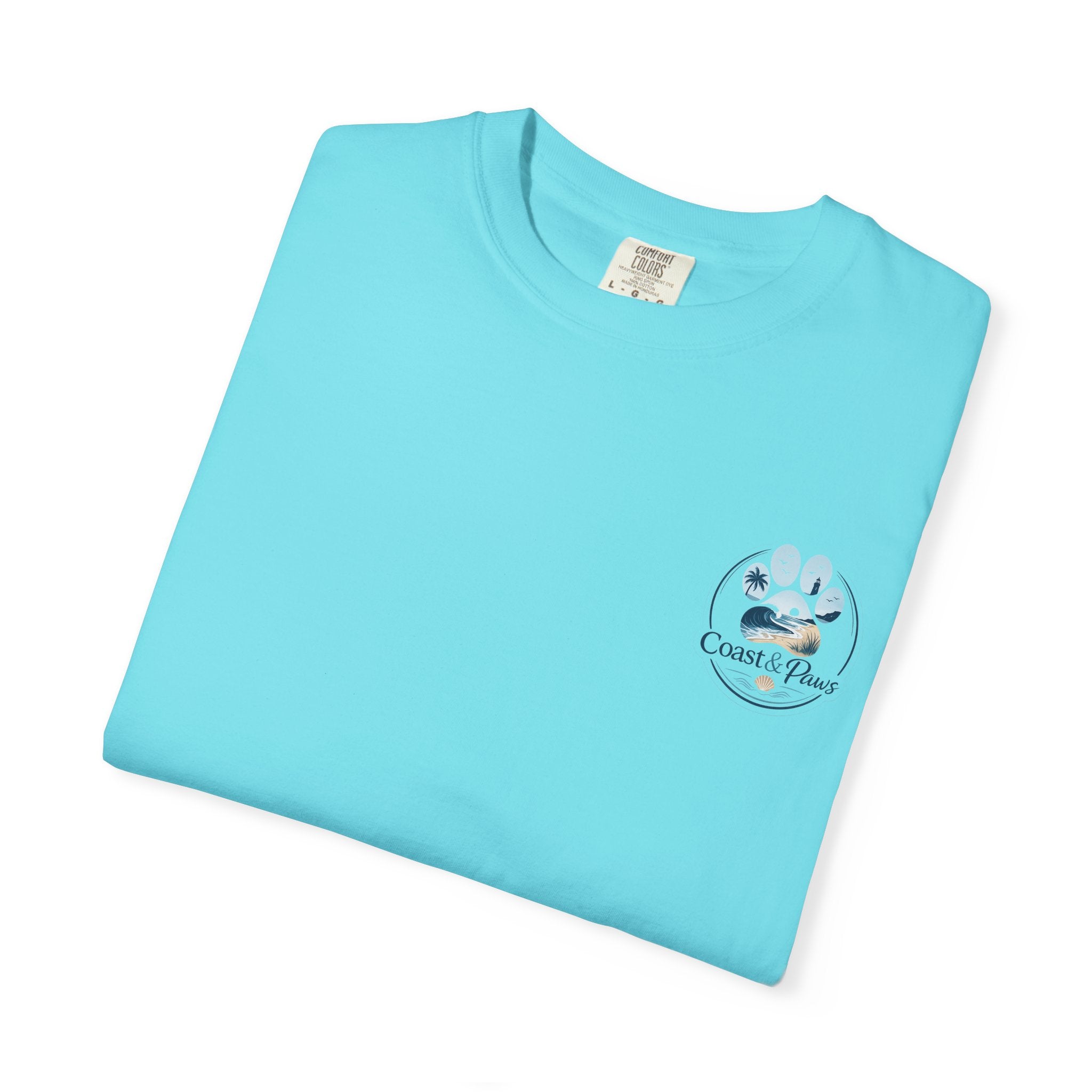 Coast & Paws Signature (Coastal Blue) Unisex Garment-Dyed T-shirt