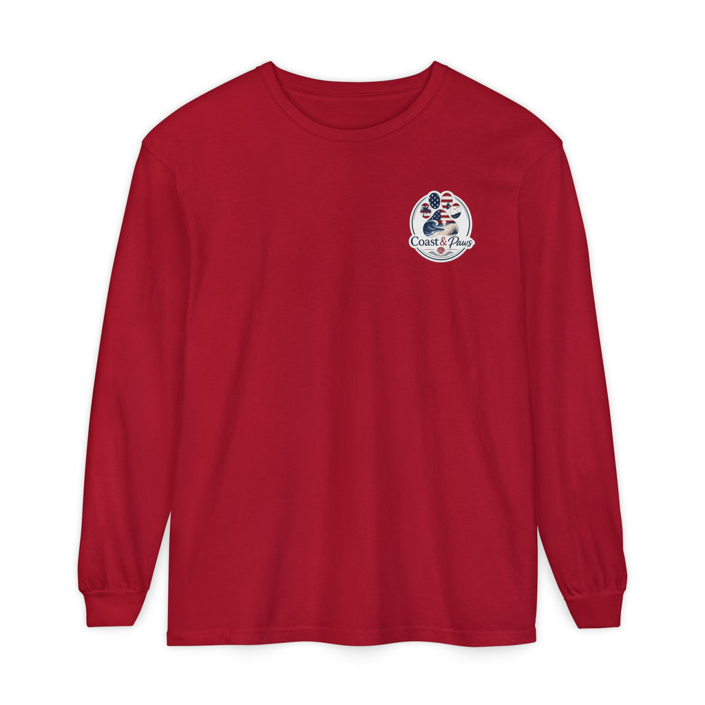Patriotic Coast & Paws Signature Long Sleeve T‑Shirt