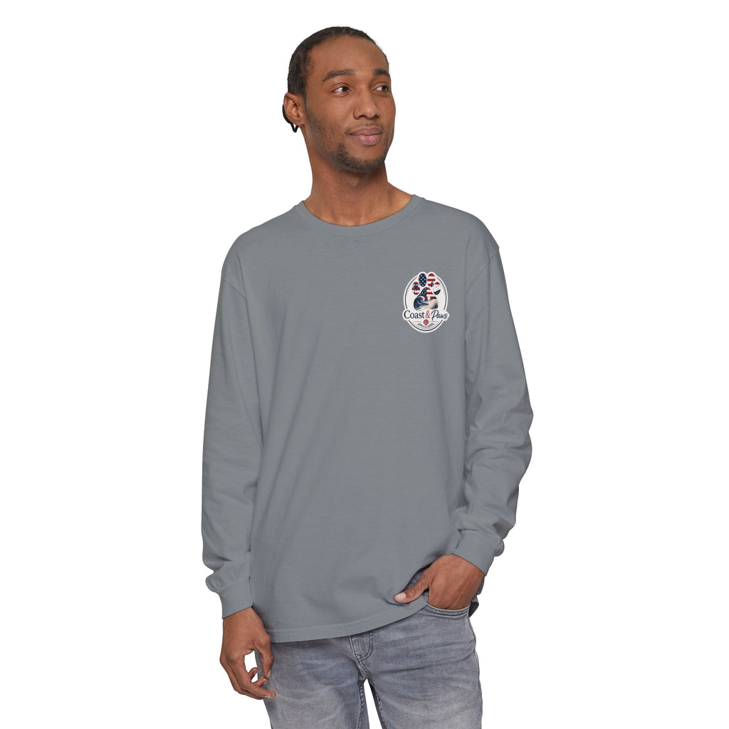 Patriotic Coast & Paws Signature Long Sleeve T‑Shirt