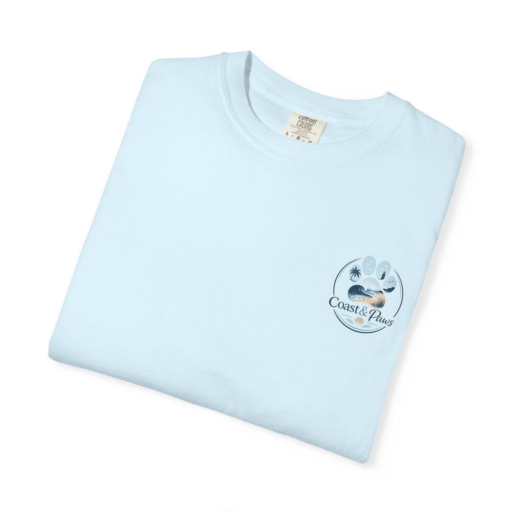 Coast & Paws Signature (Coastal Blue) Unisex Garment-Dyed T-shirt