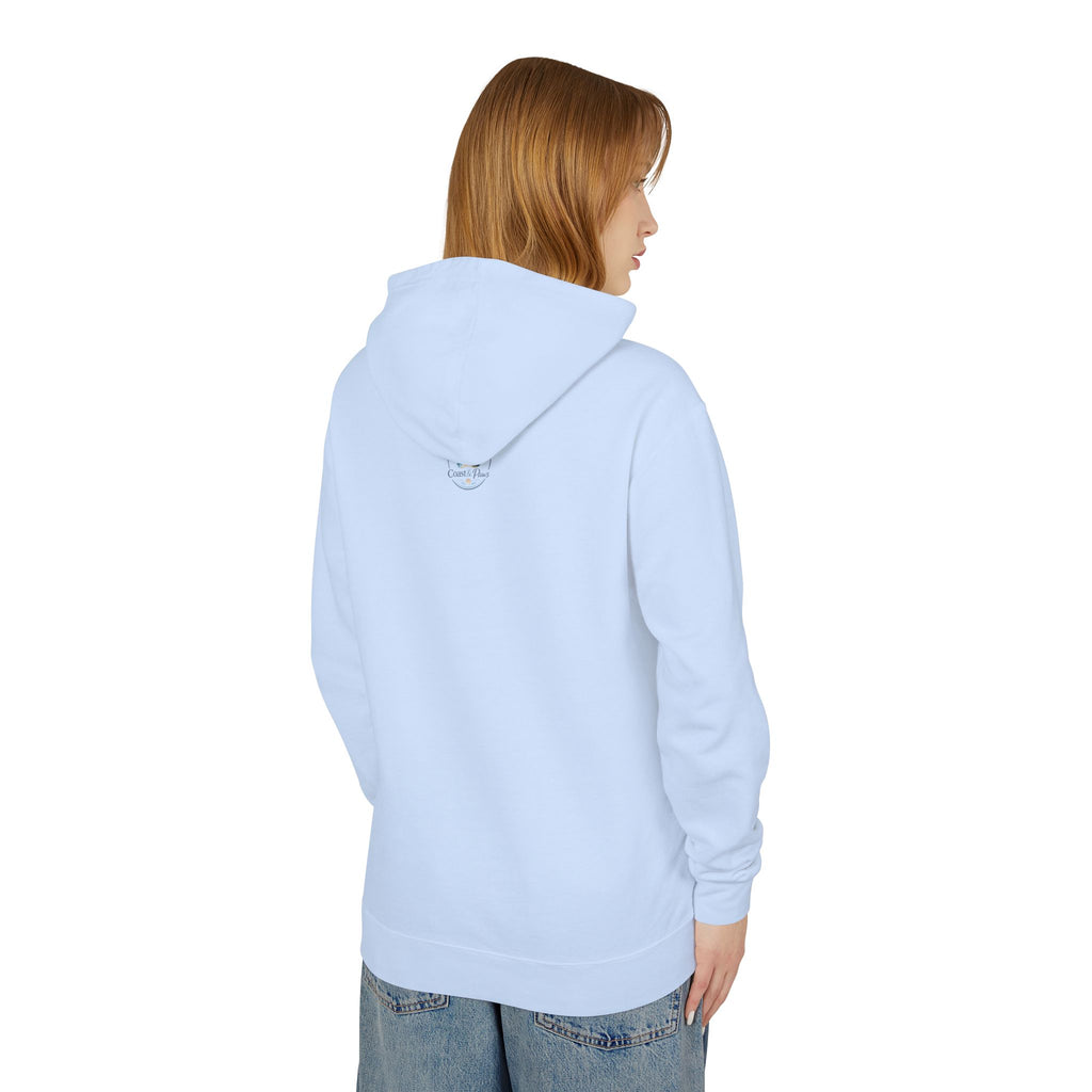 Beach Bum Dog Mom Hoodie — Paw Print Lightweight Comfort Colors Hooded Sweatshirt