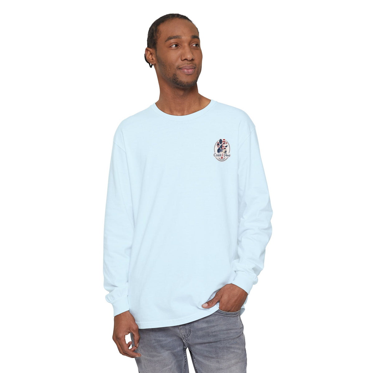 Patriotic Coast & Paws Signature Long Sleeve T‑Shirt