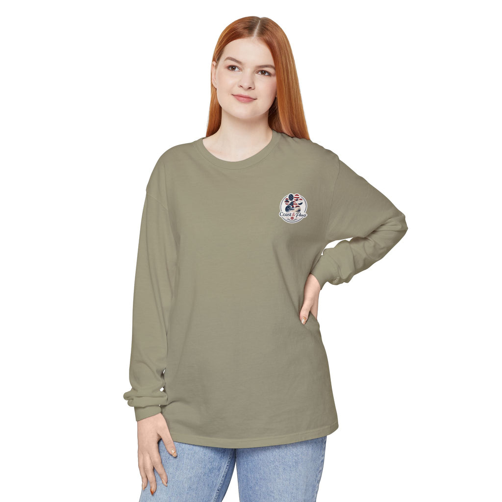 Patriotic Coast & Paws Signature Long Sleeve T‑Shirt