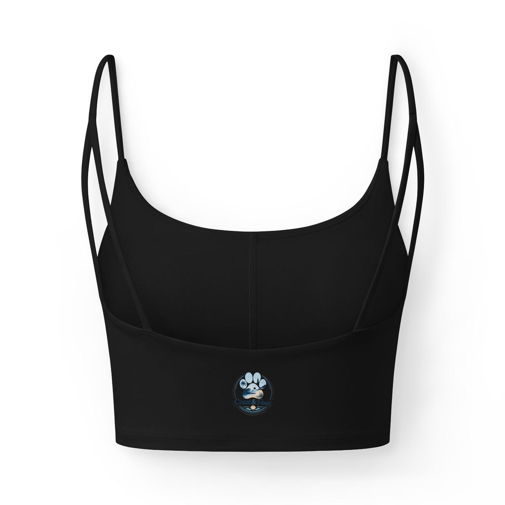Cropped Luxe Bra — Moonlit Paw Emblem