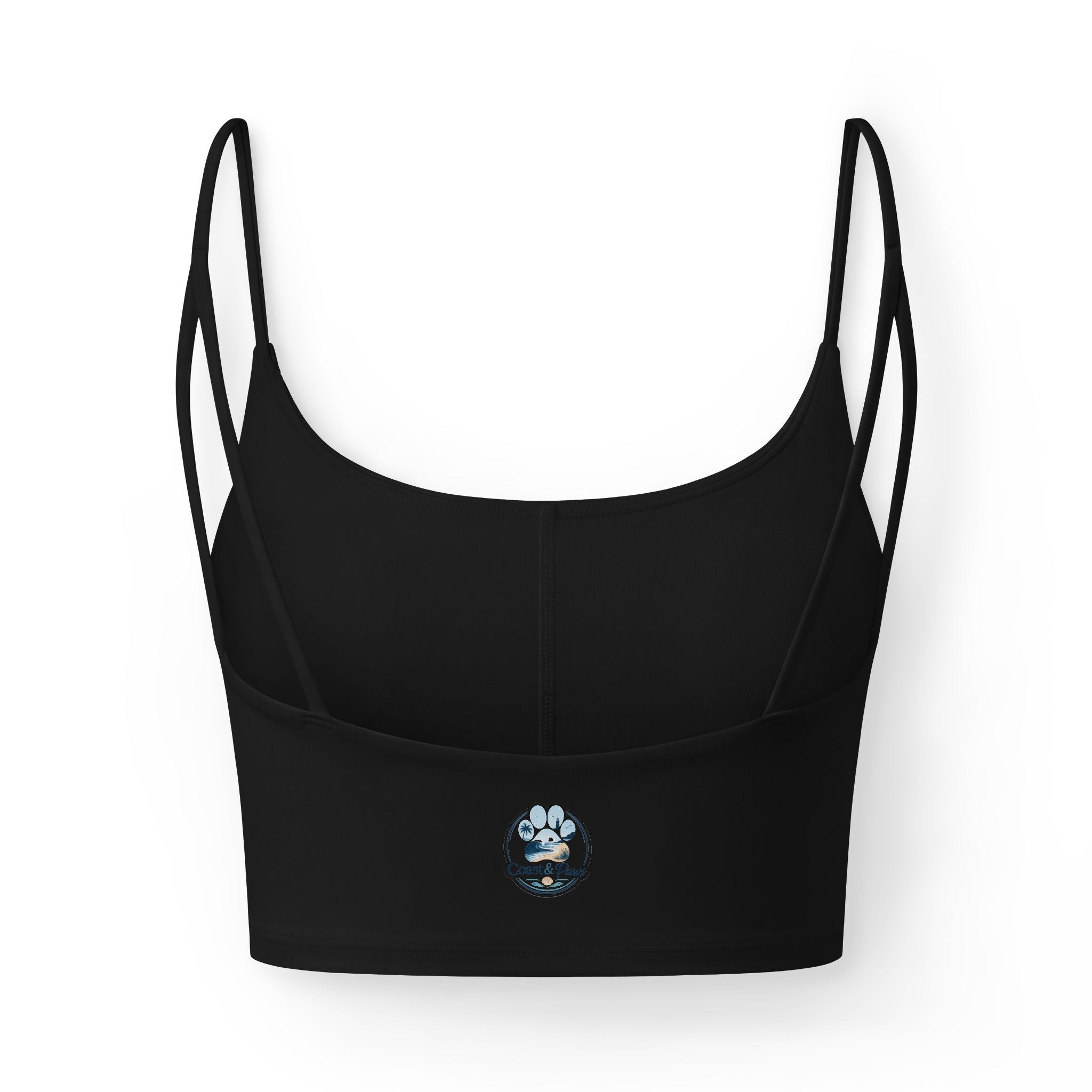 Cropped Luxe Bra — Moonlit Paw Emblem