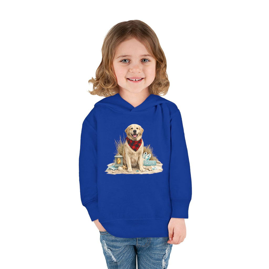 Toddler Hoodie — Golden Retriever with Bandana Graphic