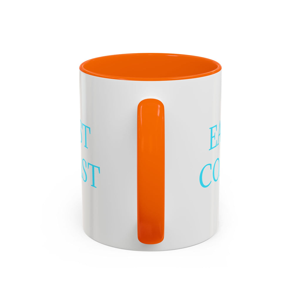 EAST Coast Coffee Mug — Coastal Blue Accent Ceramic Mug (11/15oz)