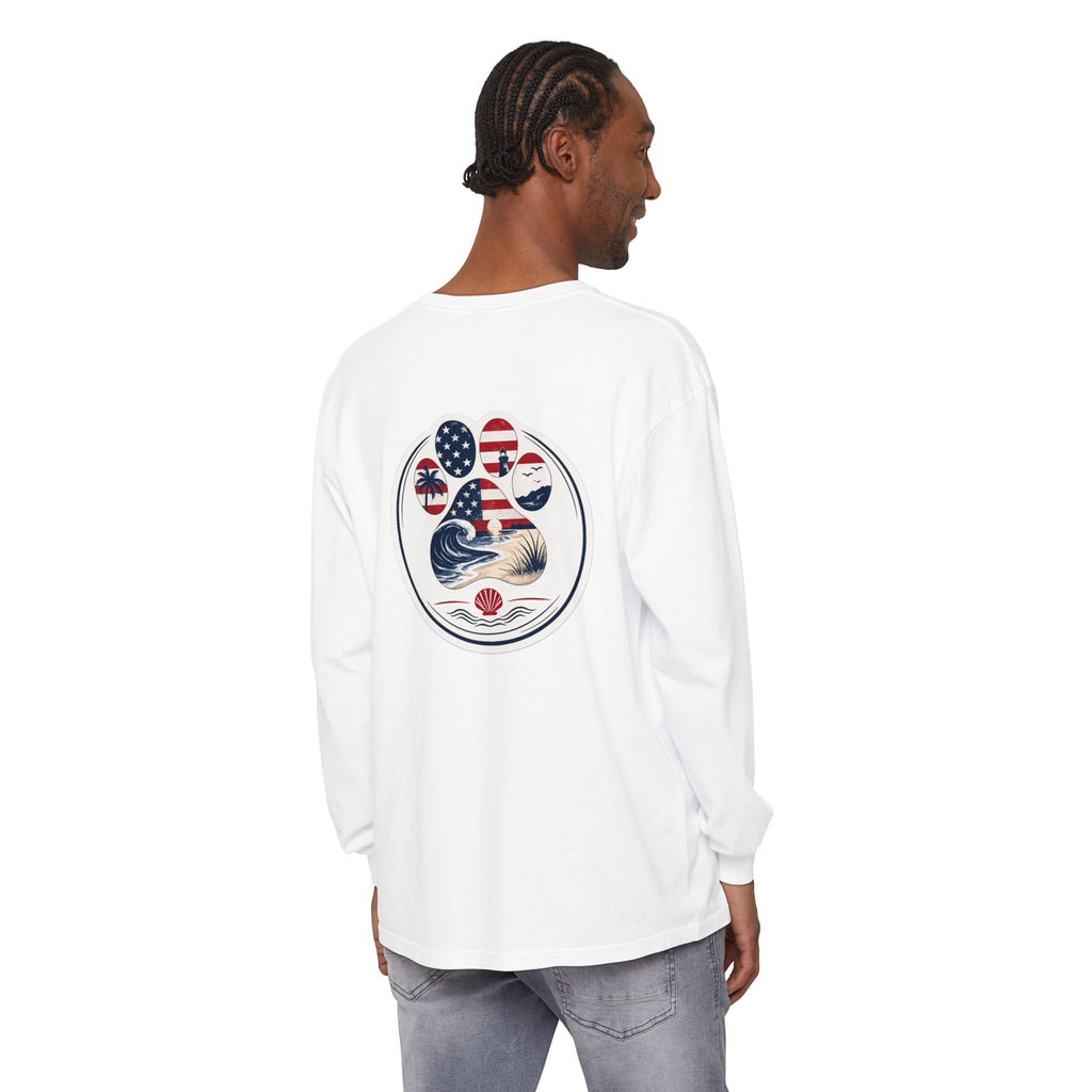 Patriotic Coast & Paws Signature Long Sleeve T‑Shirt