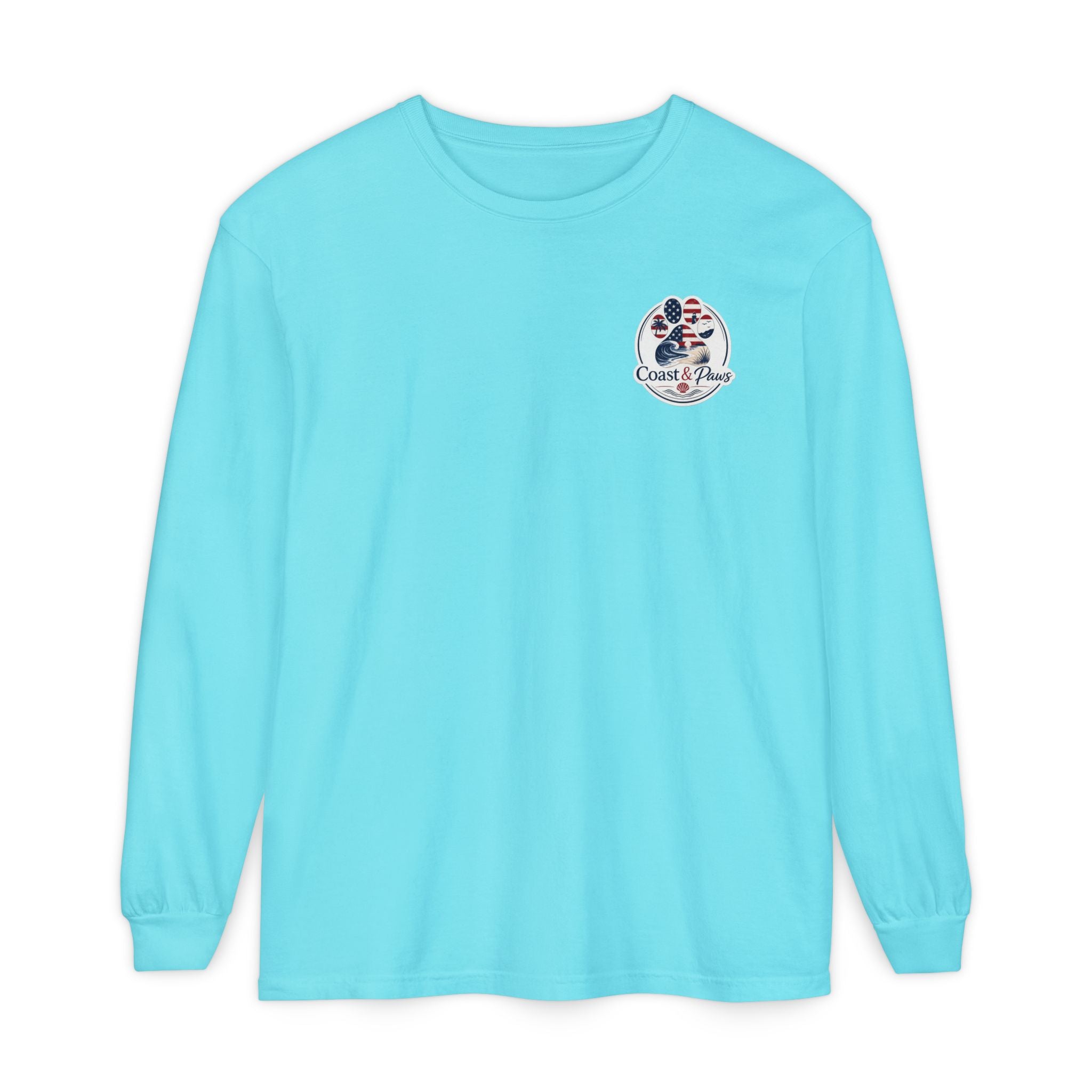 Patriotic Coast & Paws Signature Long Sleeve T‑Shirt