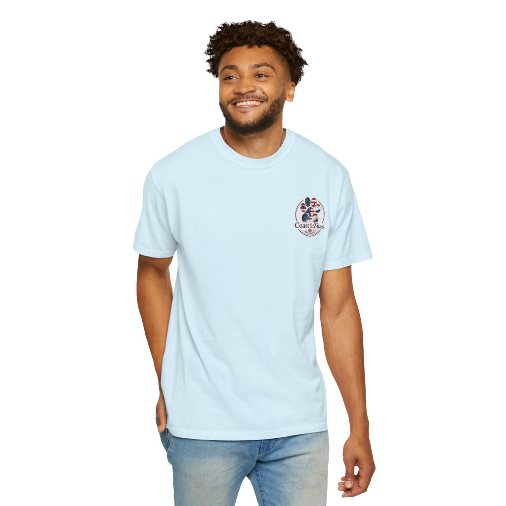 Coast & Paws Signature (Red, White & Blue) Unisex Garment-Dyed T-shirt