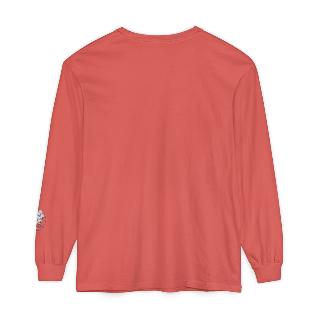 Jeep Girl Long Sleeve Tee — Fall Adventure Pumpkins & Dog Graphic