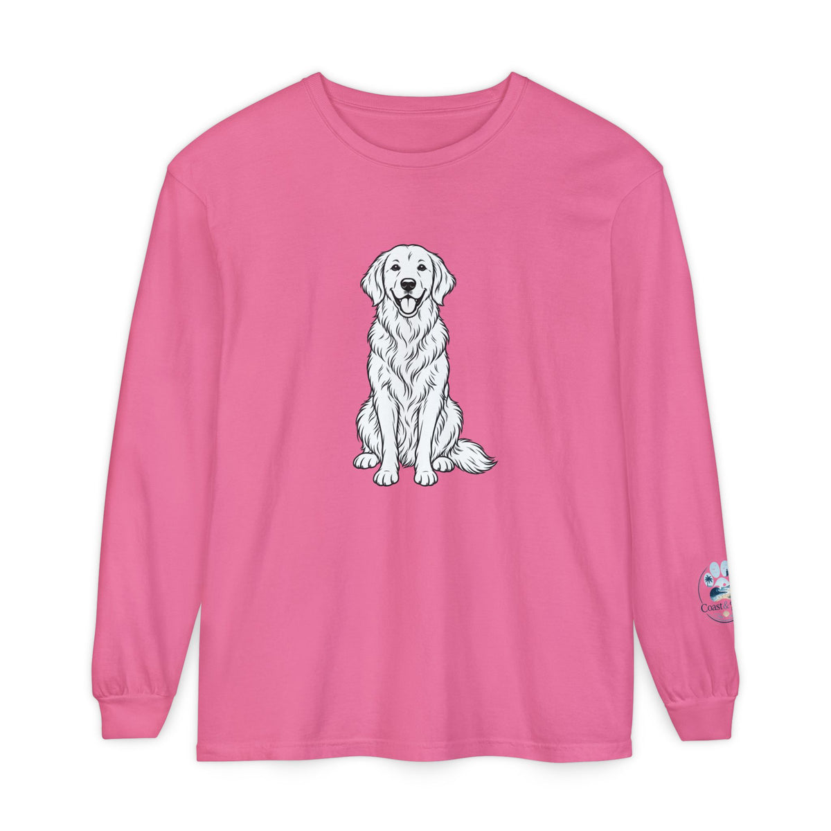 Golden Retriever Front & Back Unisex Long Sleeve Tee