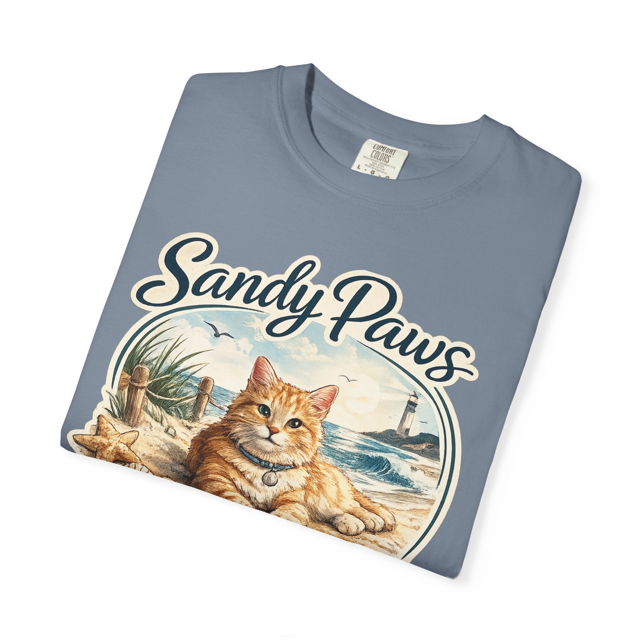 Sandy Paws Are Purrfect Beach Cat T-Shirt