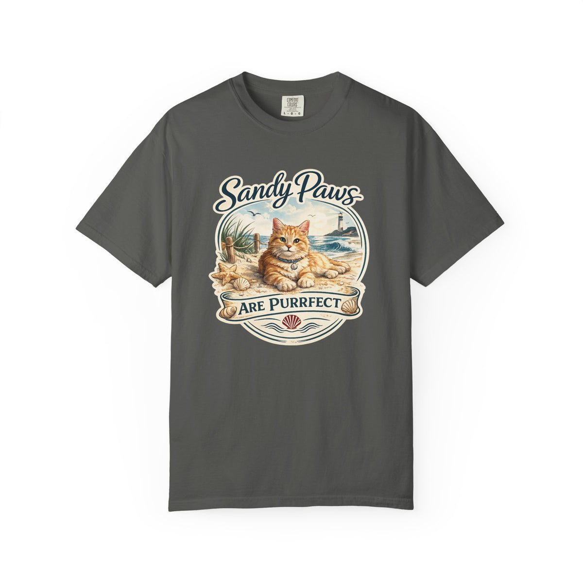 Sandy Paws Are Purrfect Beach Cat T-Shirt