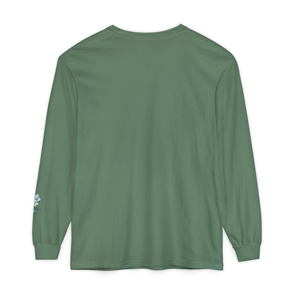 Jeep Girl Long Sleeve Tee — Fall Adventure Pumpkins & Dog Graphic