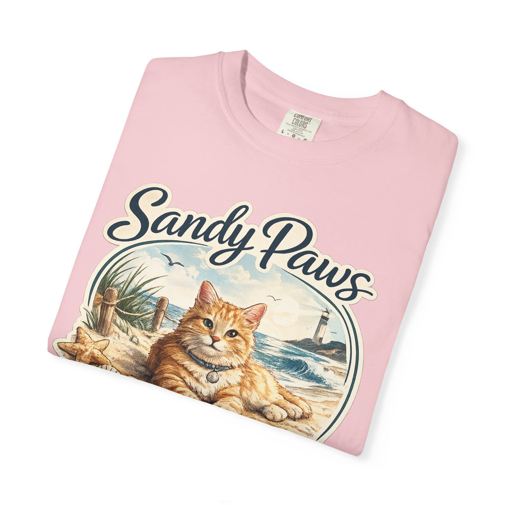 Sandy Paws Are Purrfect Beach Cat T-Shirt