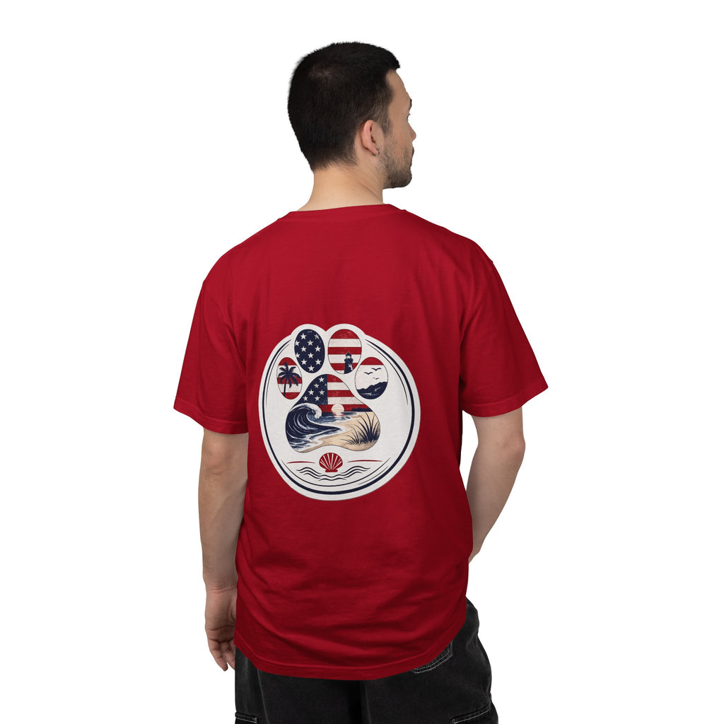 Coast & Paws Signature (Red, White & Blue) Unisex Garment-Dyed T-shirt