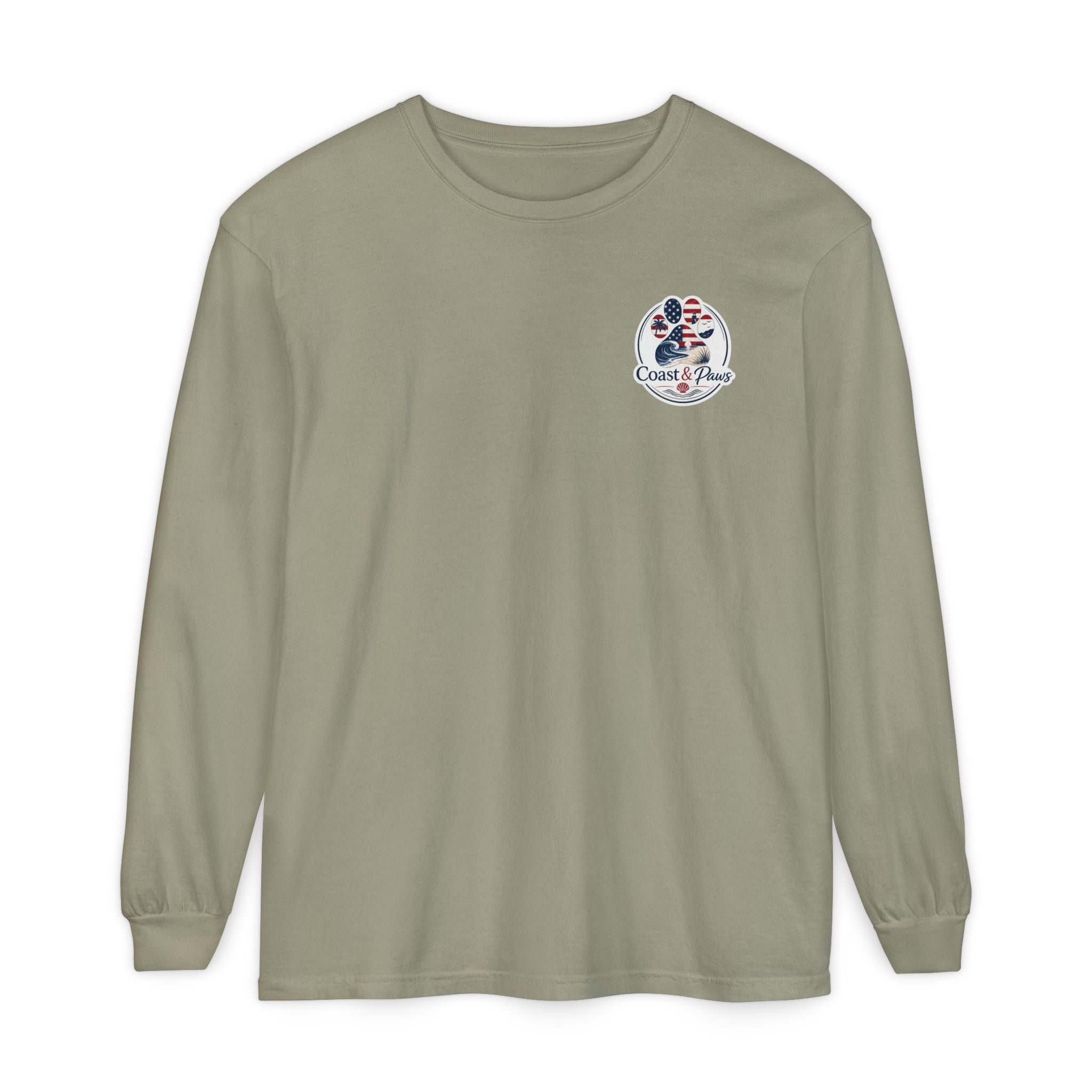 Patriotic Coast & Paws Signature Long Sleeve T‑Shirt
