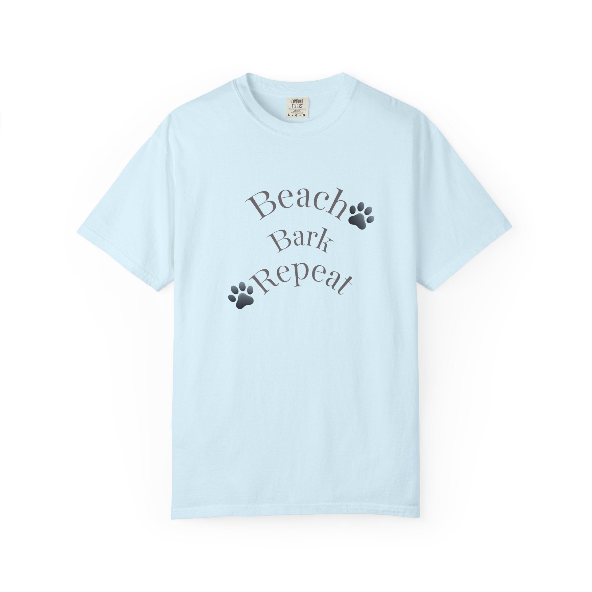 Beach Bark Repeat T-Shirt — Casual Dog Lover Tee