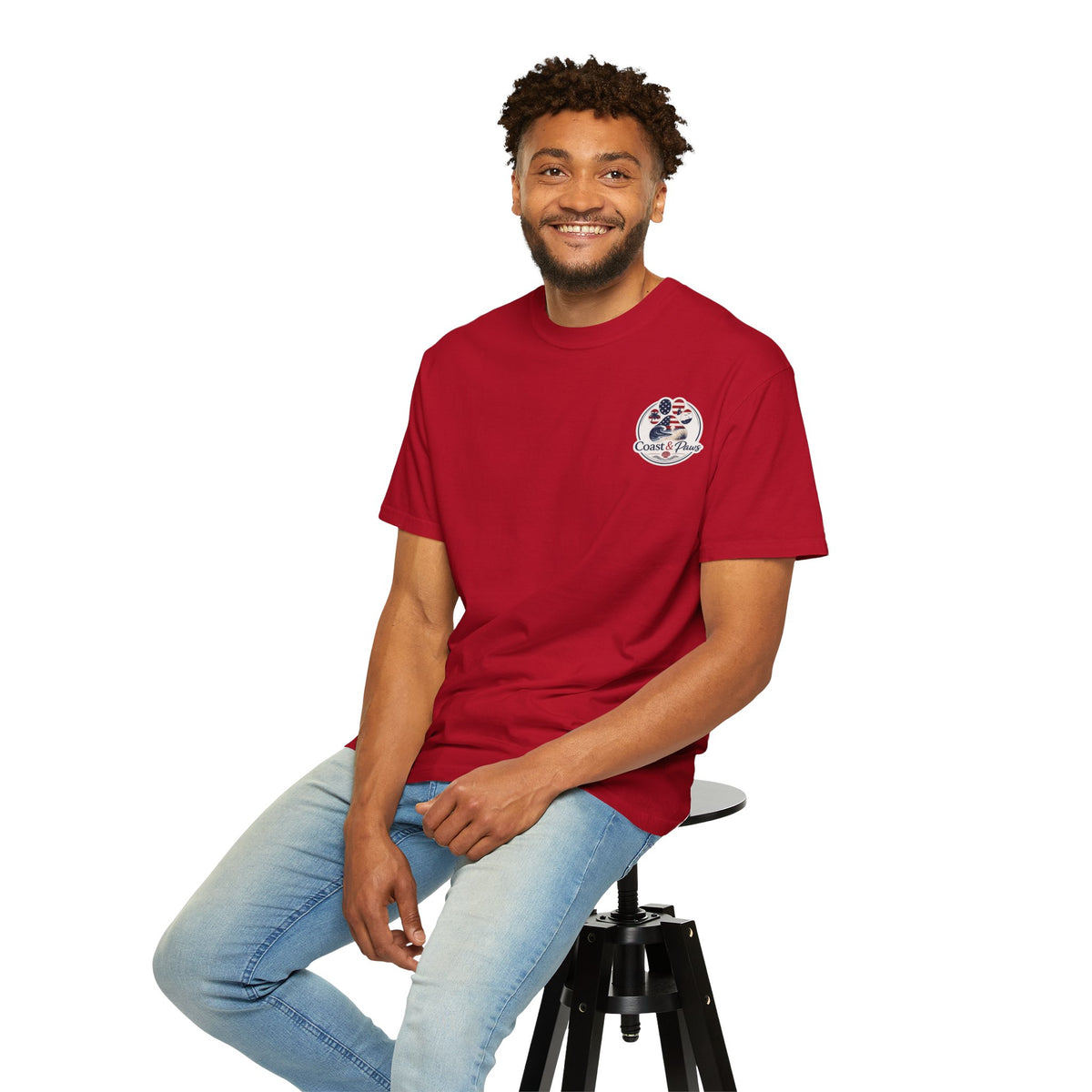 Coast & Paws Signature (Red, White & Blue) Unisex Garment-Dyed T-shirt