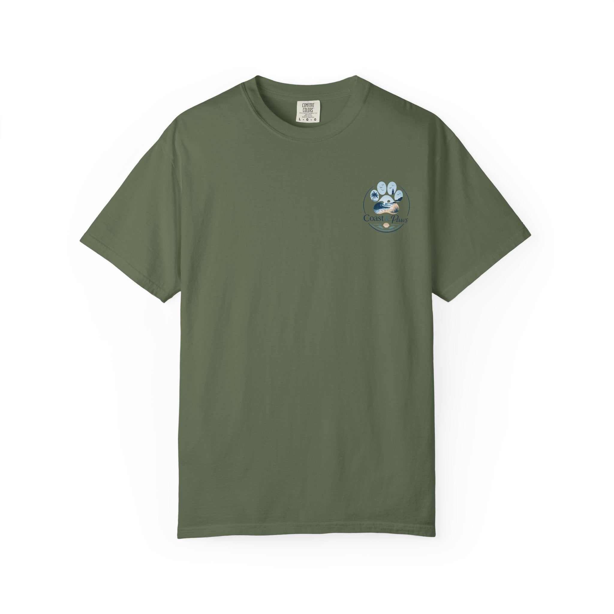 Coast & Paws Signature (Coastal Blue) Unisex Garment-Dyed T-shirt