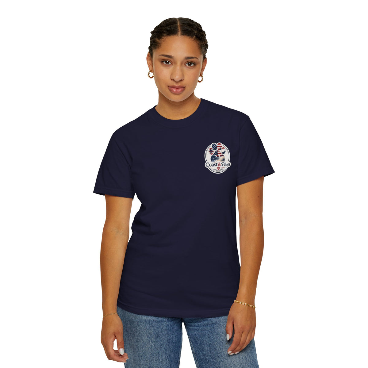 Coast & Paws Signature (Red, White & Blue) Unisex Garment-Dyed T-shirt