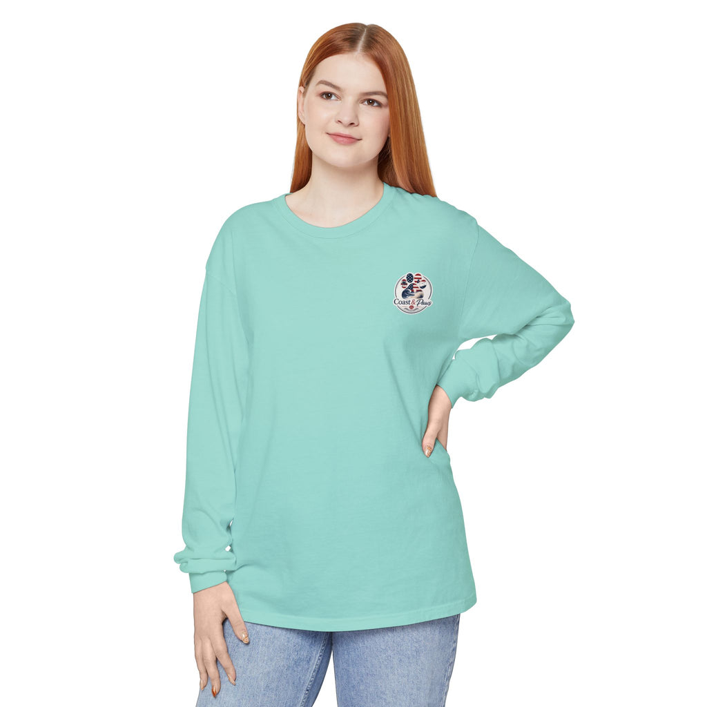 Patriotic Coast & Paws Signature Long Sleeve T‑Shirt