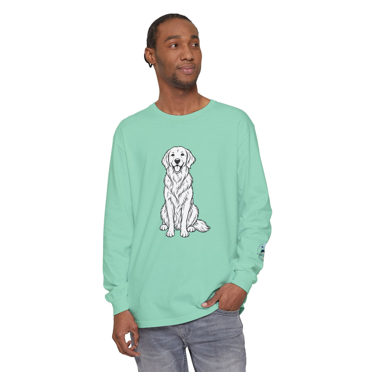 Golden Retriever Front & Back Unisex Long Sleeve Tee